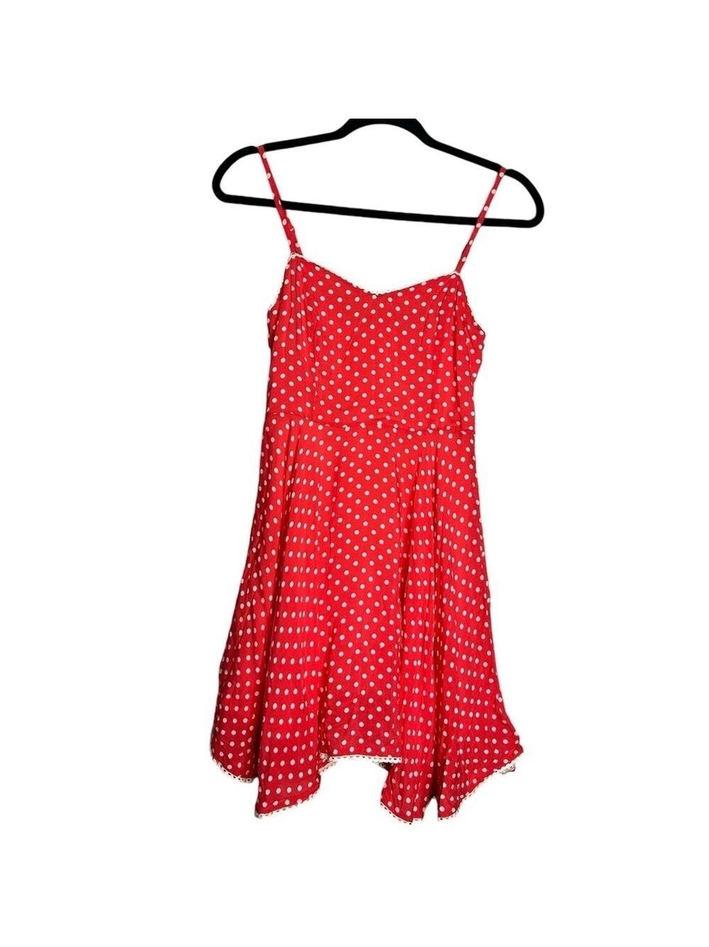 MINKPINK Polka Dot Skater Mini Retro Pin-up-Girl Slip Dress, size 8